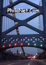 Ben Franklin Bridge Into Philadelphia